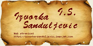 Izvorka Sanduljević vizit kartica
